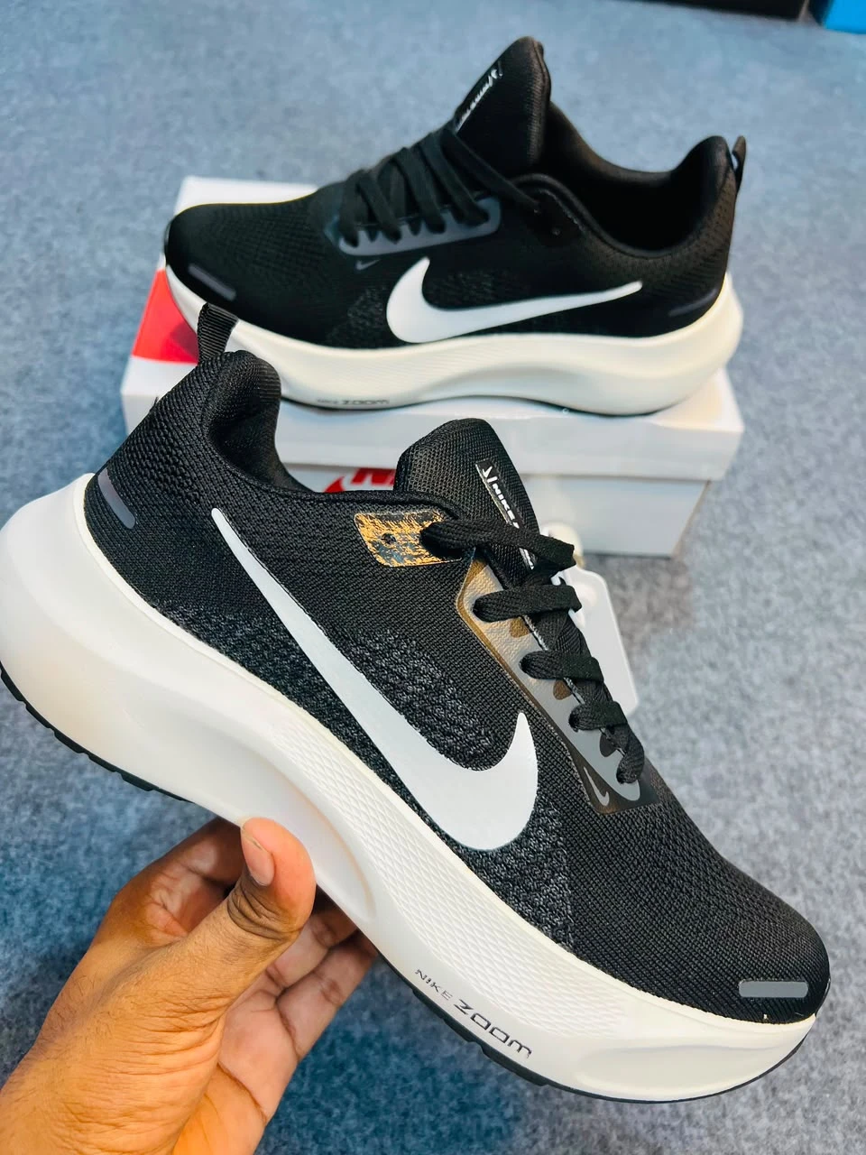Nike Air Zoom Pegasus 35 Sneakers | Black & White Running Shoes